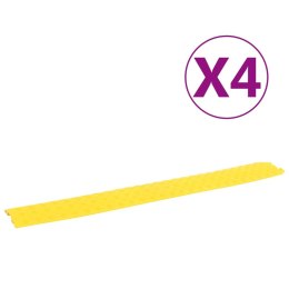 VidaXL Najazdy kablowe, 4 szt., 100 cm, żółte