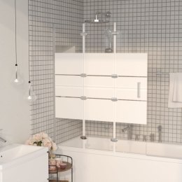 VidaXL Składana kabina prysznicowa, ESG, 100x140 cm, biała