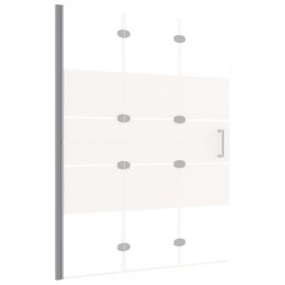 VidaXL Składana kabina prysznicowa, ESG, 100x140 cm, biała