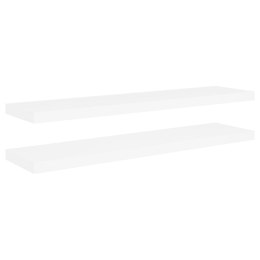 VidaXL Półki ścienne, 2 szt., dębowo-białe, 90x23,5x3,8 cm, MDF