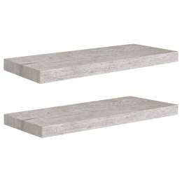 VidaXL Półki ścienne, 2 szt., szarość betonu, 60 x 23,5 x 3,8 cm, MDF