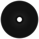 VidaXL Okrągła umywalka łazienkowa, matowa czerń, 32,5x14 cm, ceramika