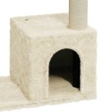 VidaXL Drapak dla kota ze słupkami sizalowymi, kremowy, 70 cm