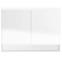 VidaXL Szafka łazienkowa z lustrem, 80x15x60 cm, MDF, biel z połyskiem