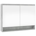 VidaXL Szafka łazienkowa z lustrem, 80x15x60 cm, MDF, szarość betonu