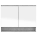 VidaXL Szafka łazienkowa z lustrem, 80x15x60 cm, MDF, szarość betonu