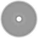 VidaXL Okrągła umywalka łazienkowa, matowa jasnoszara, 32,5 x 14 cm