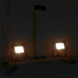 VidaXL Reflektor LED z uchwytem, 2x10 W, ciepłe białe światło