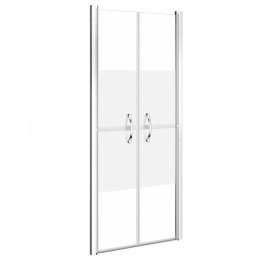 VidaXL Drzwi prysznicowe, szkło częściowo mrożone, ESG, 76x190 cm