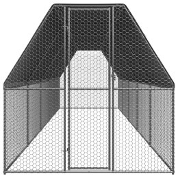 VidaXL Klatka zewnętrzna dla kurcząt, 2x10x2 m, stal galwanizowana
