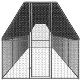 VidaXL Klatka zewnętrzna dla kurcząt, 2x12x2 m, stal galwanizowana