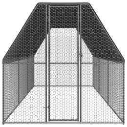 VidaXL Klatka zewnętrzna dla kurcząt, 2x6x2 m, stal galwanizowana