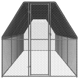 VidaXL Klatka zewnętrzna dla kurcząt, 2x8x2 m, stal galwanizowana