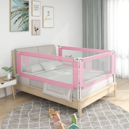 VidaXL Barierka do łóżeczka dziecięcego, różowa, 200x25 cm, tkanina