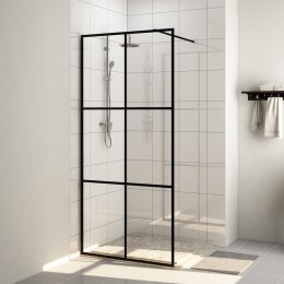 VidaXL Ścianka prysznicowa, przezroczyste szkło ESG, 90x195 cm, czarna