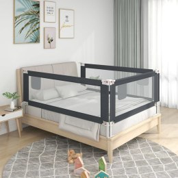 VidaXL Barierka do łóżeczka dziecięcego, ciemnoszara, 100x25 cm