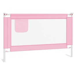 VidaXL Barierka do łóżeczka dziecięcego, różowa, 120x25 cm, tkanina