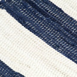 VidaXL Maty na stół, 6 szt, Chindi, w paski, niebiesko-białe, 30x45 cm