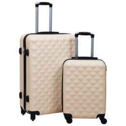 VidaXL Zestaw twardych walizek na kółkach, 2 szt., złoty, ABS