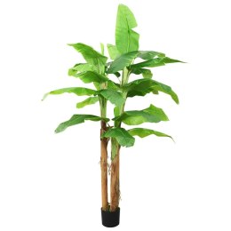 VidaXL Sztuczne drzewko bananowe z doniczką, 115 cm, zielone