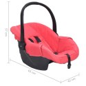 VidaXL Fotelik niemowlęcy do samochodu, czerwony, 42x65x57 cm