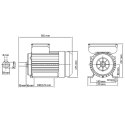 VidaXL Silnik elektryczny, 1-fazowy, aluminiowy, 2,2kW/3KM, 2800 rpm