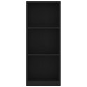 VidaXL 3-poziomowy regał na książki, czarny, 40x24x109 cm