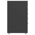 VidaXL Mobilna szafka kartotekowa, antracytowa, 28x41x69 cm, metalowa