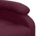 VidaXL Podnoszony fotel masujący, fioletowy, obity tkaniną