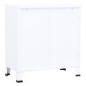 VidaXL Industrialna szafka, biała, 75x40x80 cm, stalowa