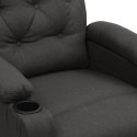 VidaXL Fotel z masażem, ciemnoszary, tkanina