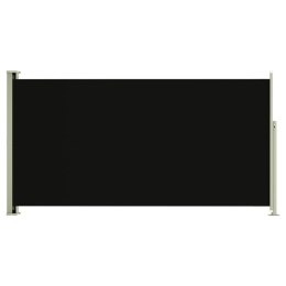VidaXL Wysuwana markiza boczna na taras, 160 x 300 cm, czarna