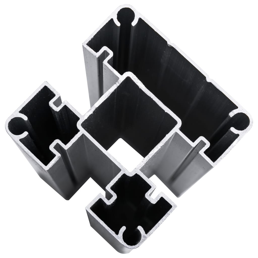 VidaXL Ogrodzenie WPC, 9 paneli kwadratowych, 1 skośny, 1657x186 cm