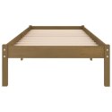 VidaXL Rama łóżka, miodowy brąz, lite drewno sosnowe, 100 x 200 cm