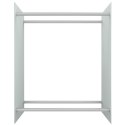 VidaXL Stojak na drewno opałowe, biały, 80x35x100 cm, szkło hartowane
