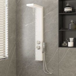 VidaXL Panel prysznicowy, aluminiowy, biały