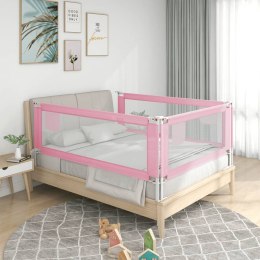 VidaXL Barierka do łóżeczka dziecięcego, różowa, 140x25 cm, tkanina