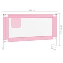 VidaXL Barierka do łóżeczka dziecięcego, różowa, 140x25 cm, tkanina