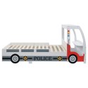 VidaXL Łóżko dziecięce samochód policyjny, materac, 90x200 cm, H2 H3