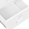 VidaXL Industrialne biurko z szufladami, białe, 105x52x75 cm, stal