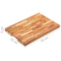VidaXL Deska do krojenia, 50x35x4 cm, lite drewno akacjowe