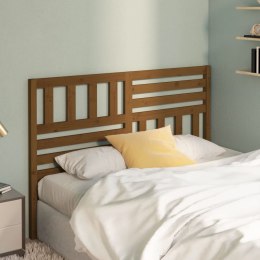 VidaXL Wezgłowie łóżka, brązowe, 156x4x100 cm, lite drewno sosnowe