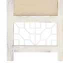 VidaXL Parawan 5-panelowy, kremowy, 175 x 165 cm, tkanina