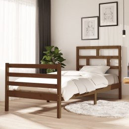 VidaXL Rama łóżka, miodowy brąz, lite drewno sosnowe, 90x200 cm