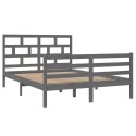 VidaXL Rama łóżka, szara, lite drewno sosnowe, 140x200 cm