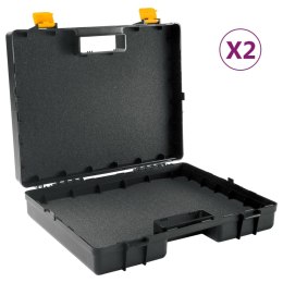 VidaXL Uniwersalne walizki narzędziowe z pianką, 2 szt., polipropylen
