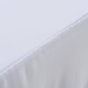 VidaXL Elastyczne obrusy z falbaną, 2 szt., 243 x 76 x 74 cm, białe