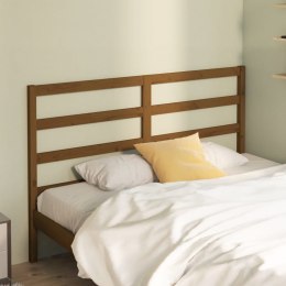 VidaXL Wezgłowie łóżka, brązowe, 146x4x100 cm, lite drewno sosnowe
