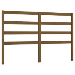 VidaXL Wezgłowie łóżka, brązowe, 146x4x100 cm, lite drewno sosnowe
