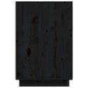 VidaXL Biurko, czarne, 140x50x75 cm, lite drewno sosnowe